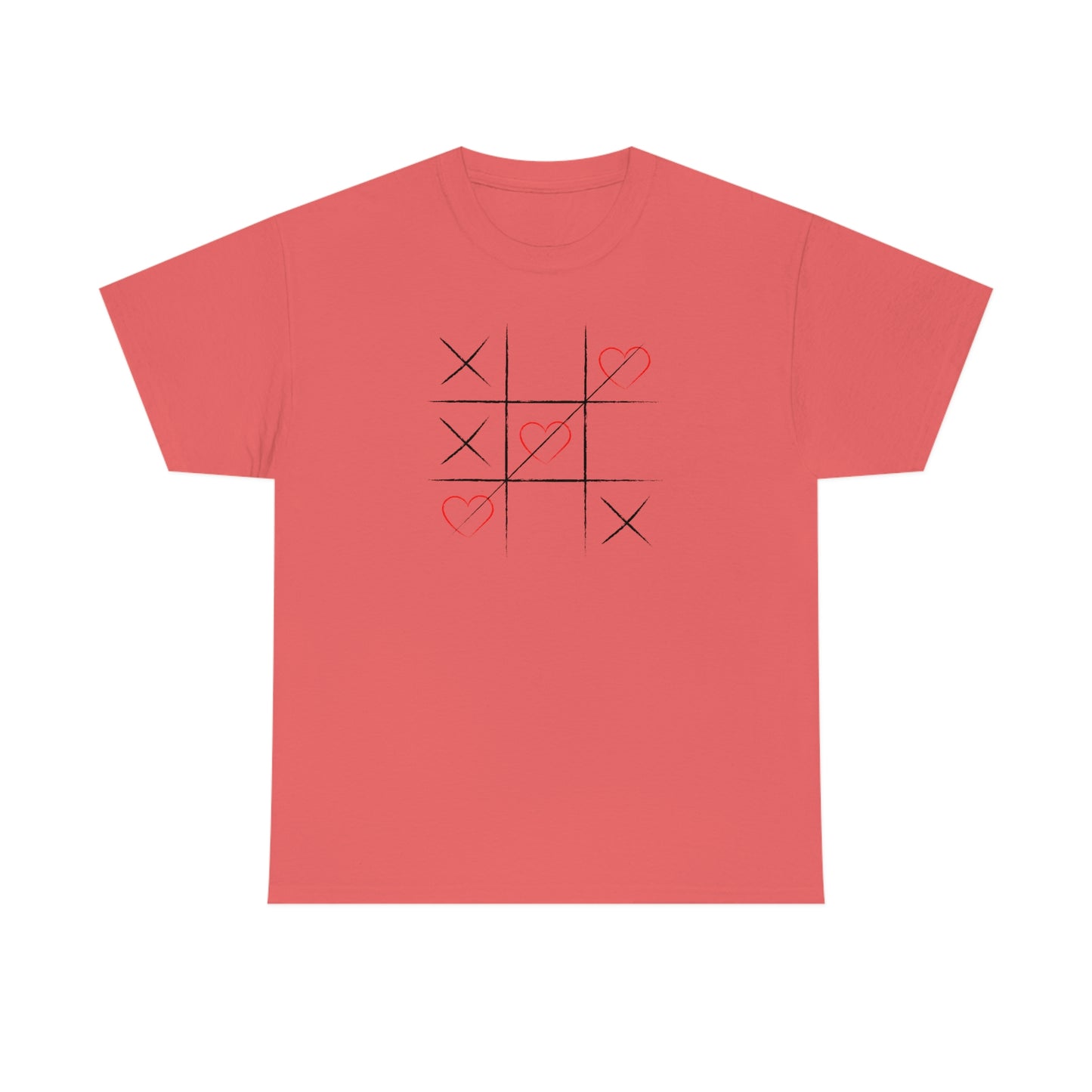 "XOXO Tic-Tac-Toe" Unisex Heavy Cotton Tee