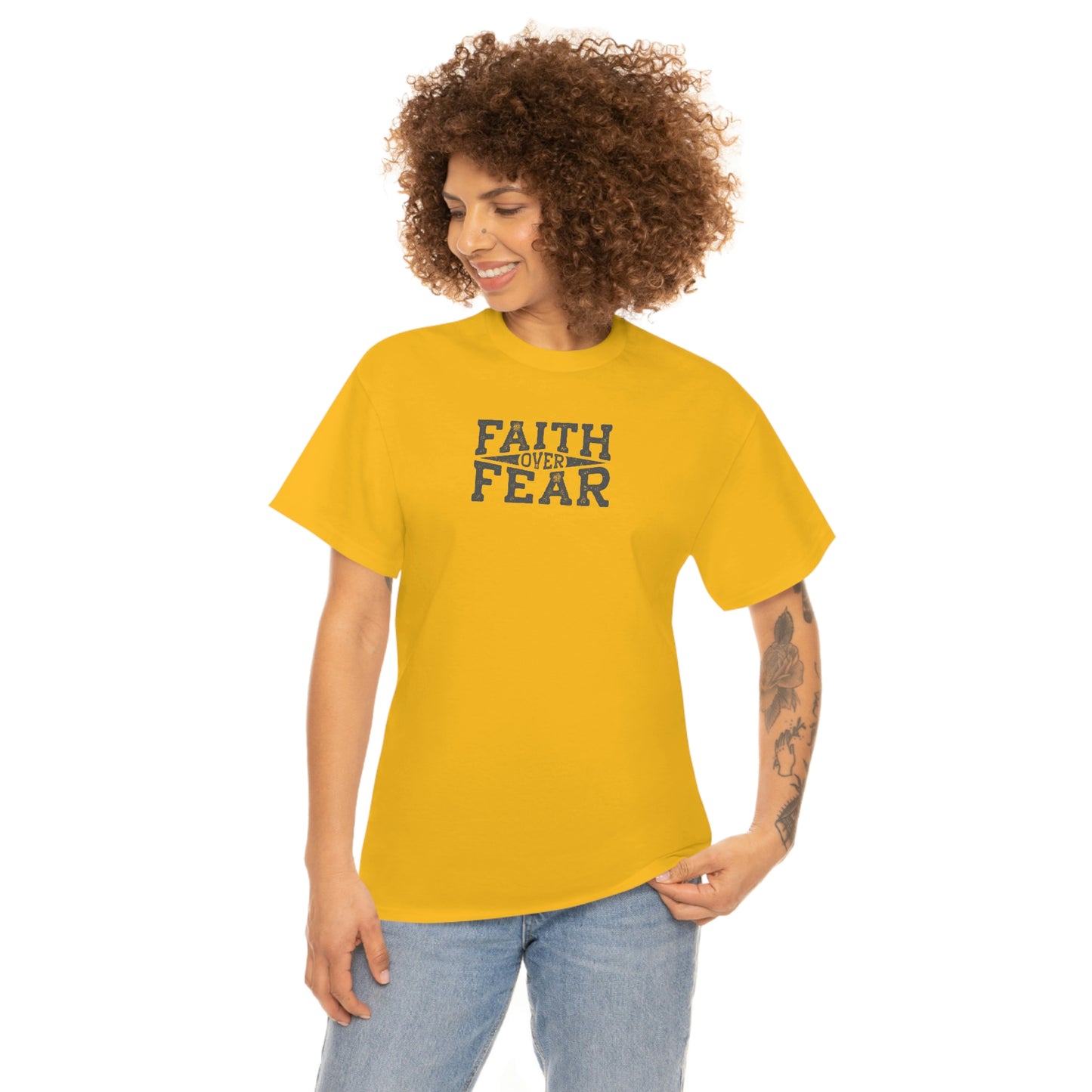 "Faith Over Fear" Unisex Heavy Cotton Tee