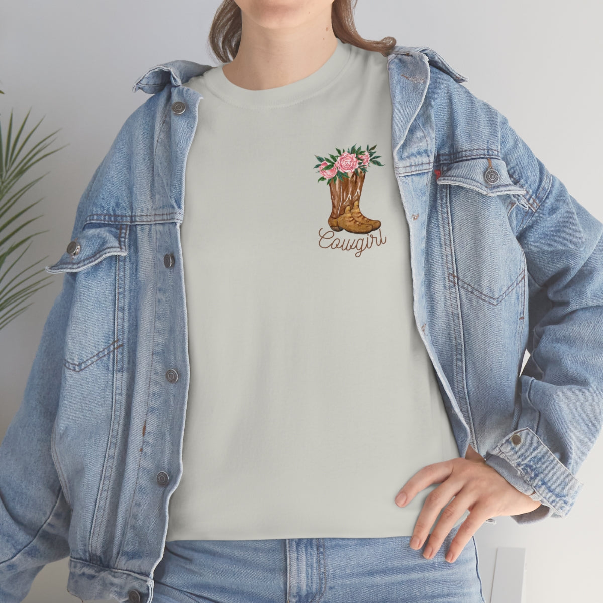 "Cowgirl/Herd That" Unisex Heavy Cotton Tee Front/Back Designs