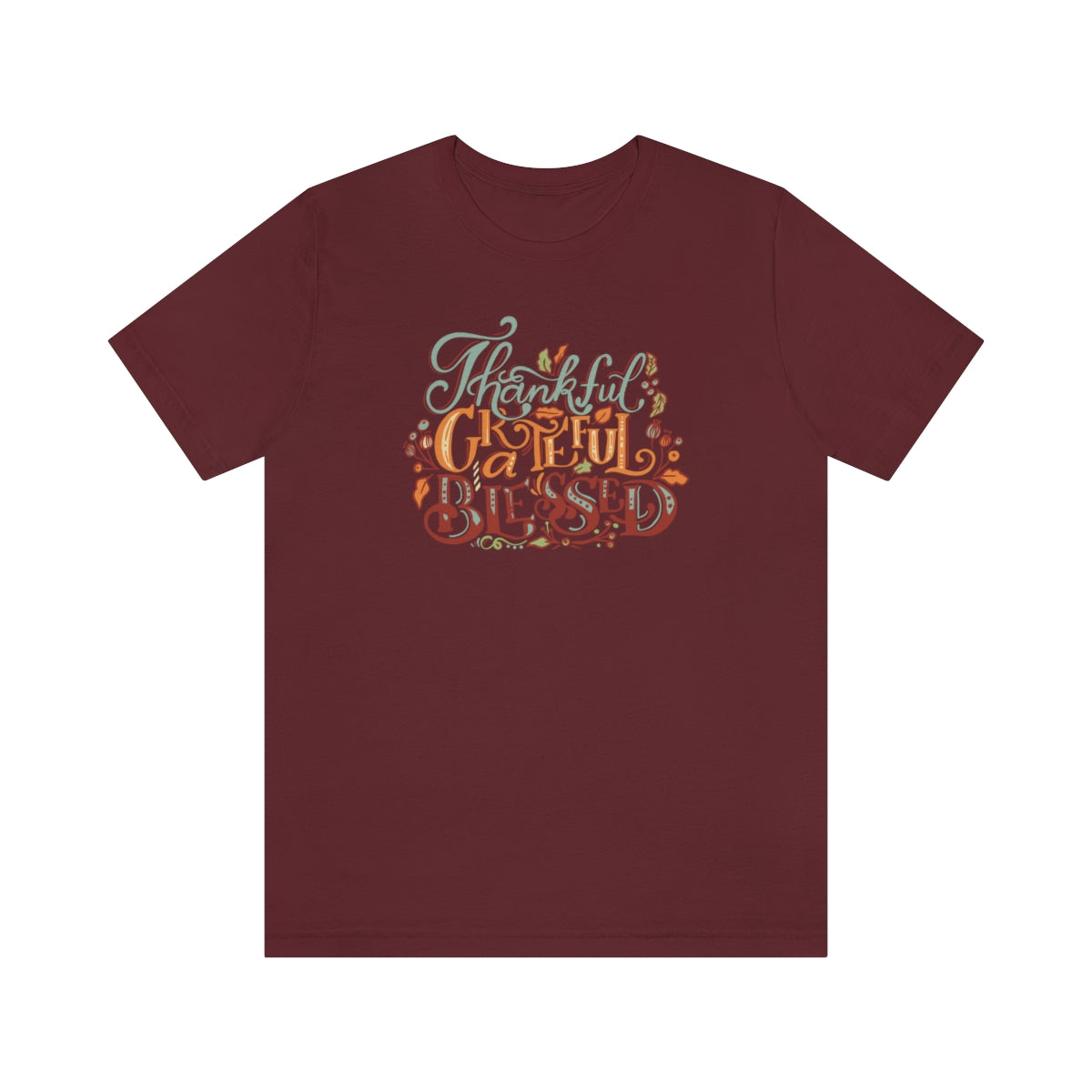 Thankful Grateful Blessed Unisex Jersey Short Sleeve Tee