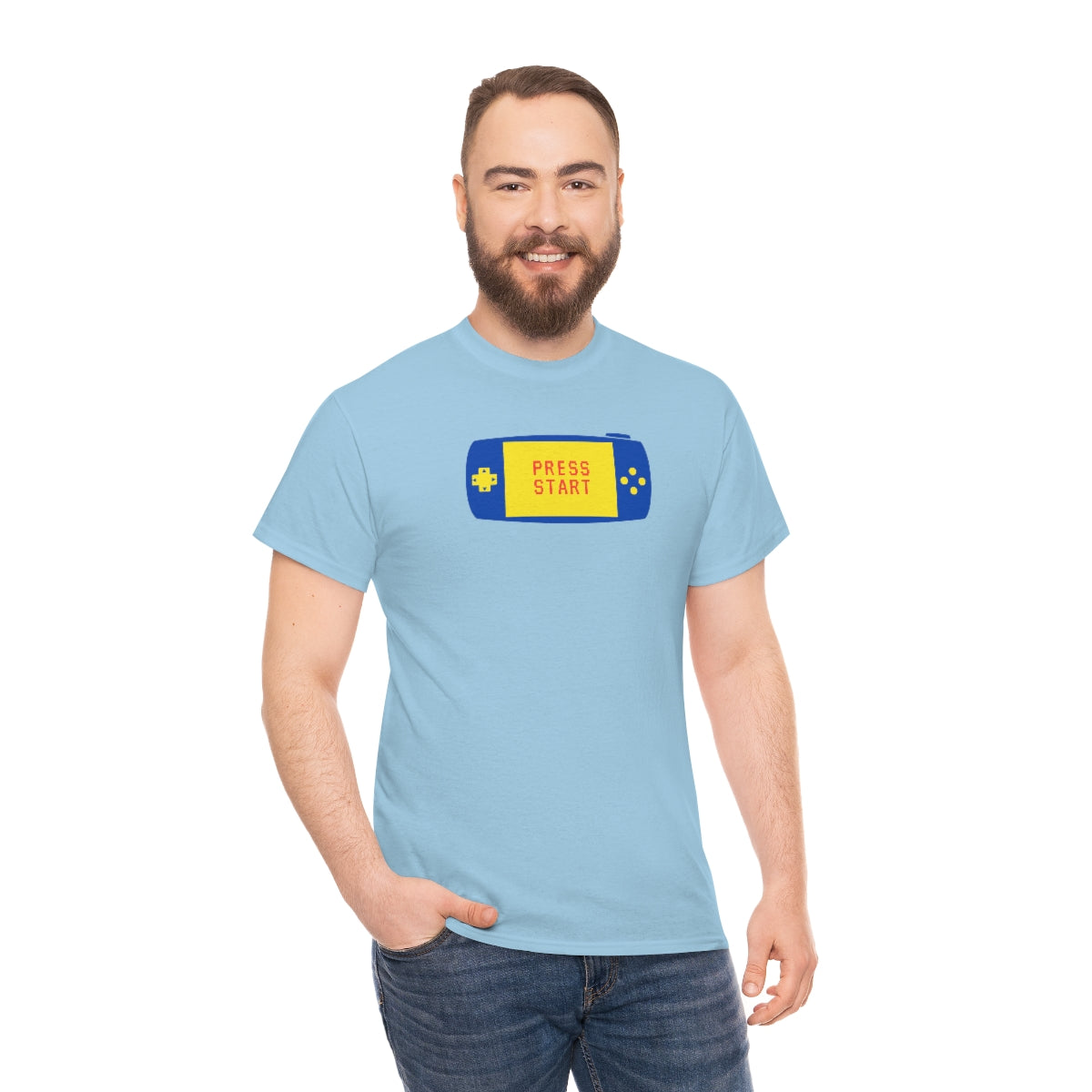"Press Start" Unisex Heavy Cotton Tee