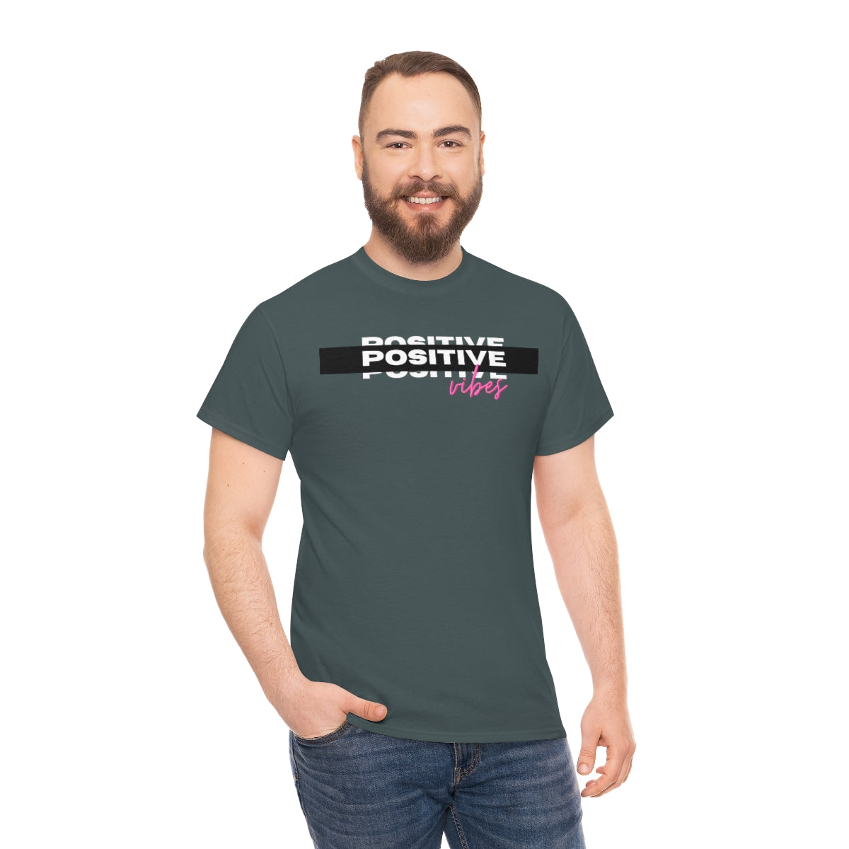 Positive Vibes Unisex Heavy Cotton Tee