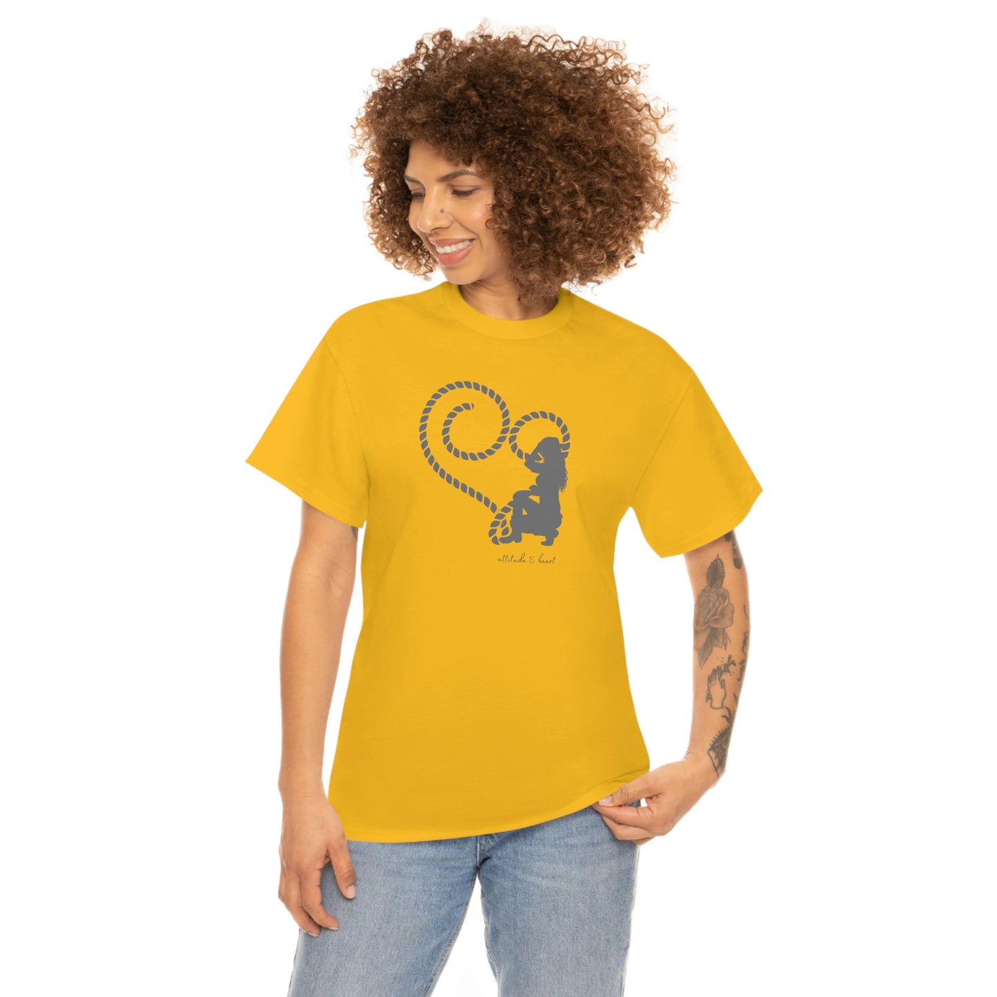 "Attitude & Heart" Unisex Heavy Cotton Tee