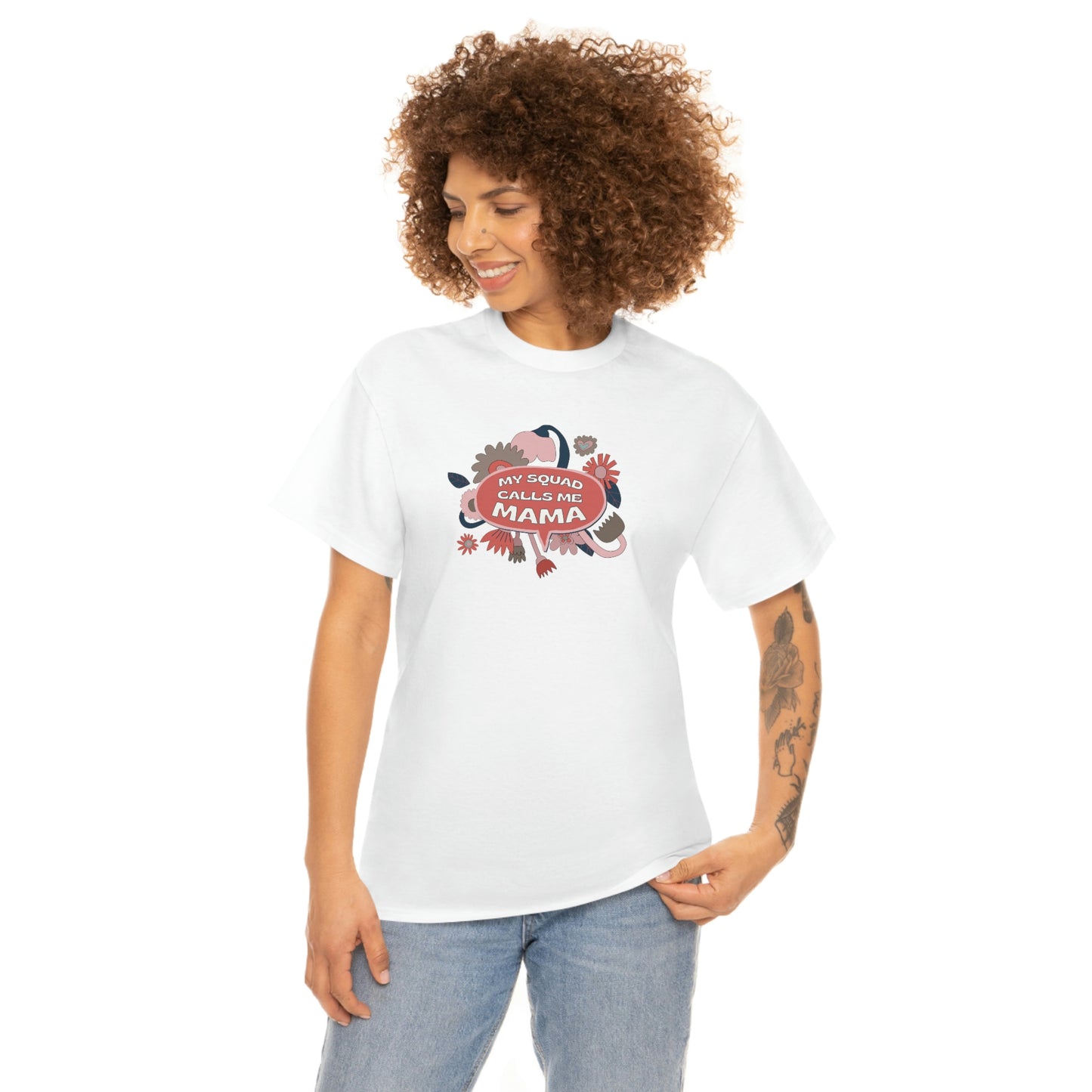 "My Squad Calls Me Mama" Unisex Heavy Cotton Tee