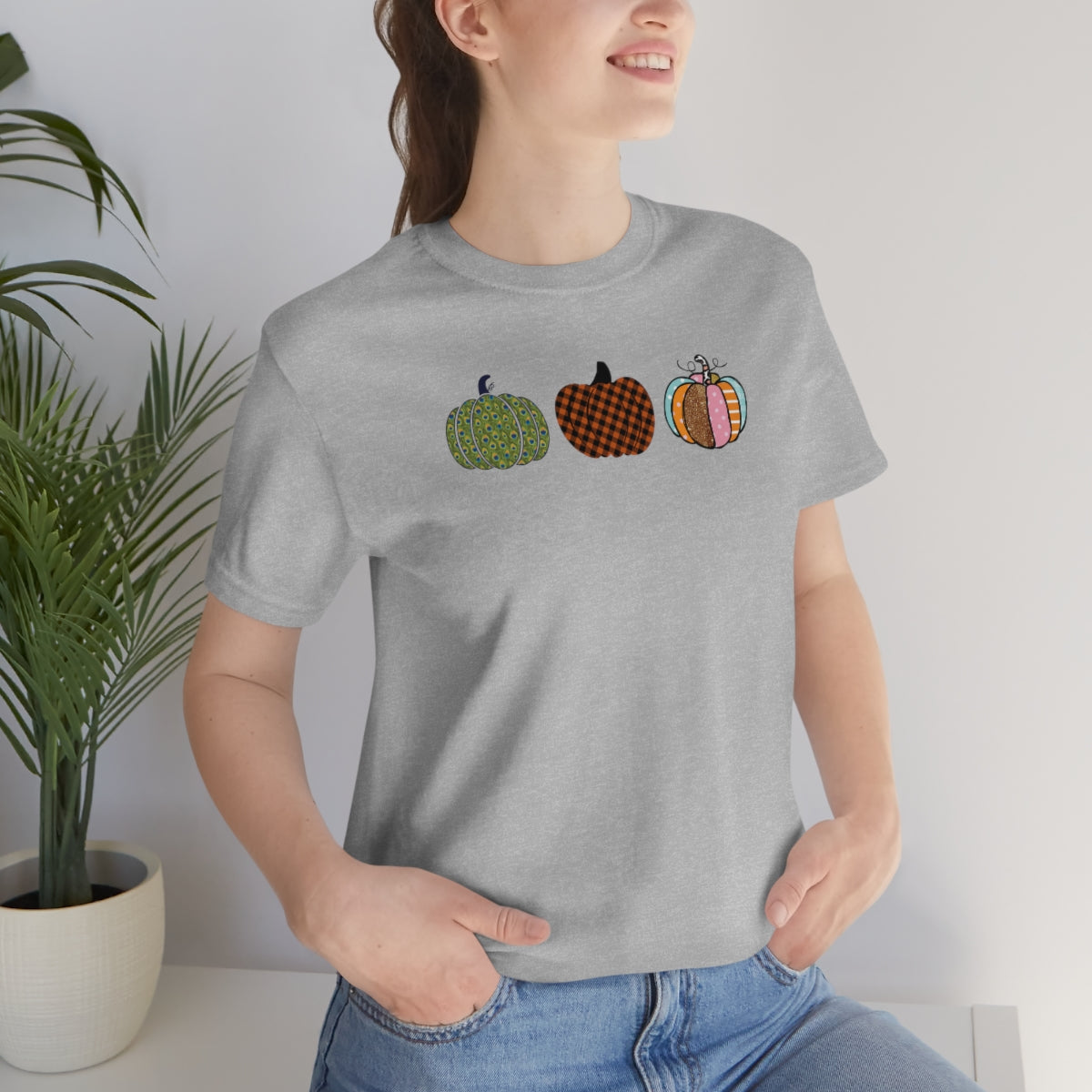 "Triple Pumpkins" Unisex Jersey Short Sleeve Tee