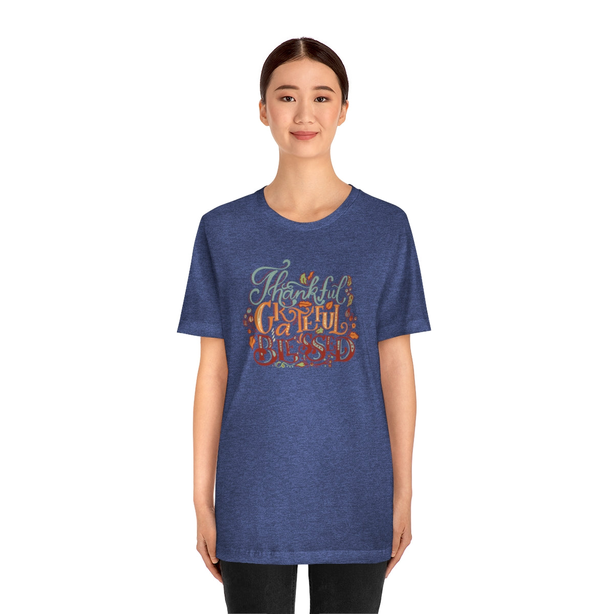 Thankful Grateful Blessed Unisex Jersey Short Sleeve Tee