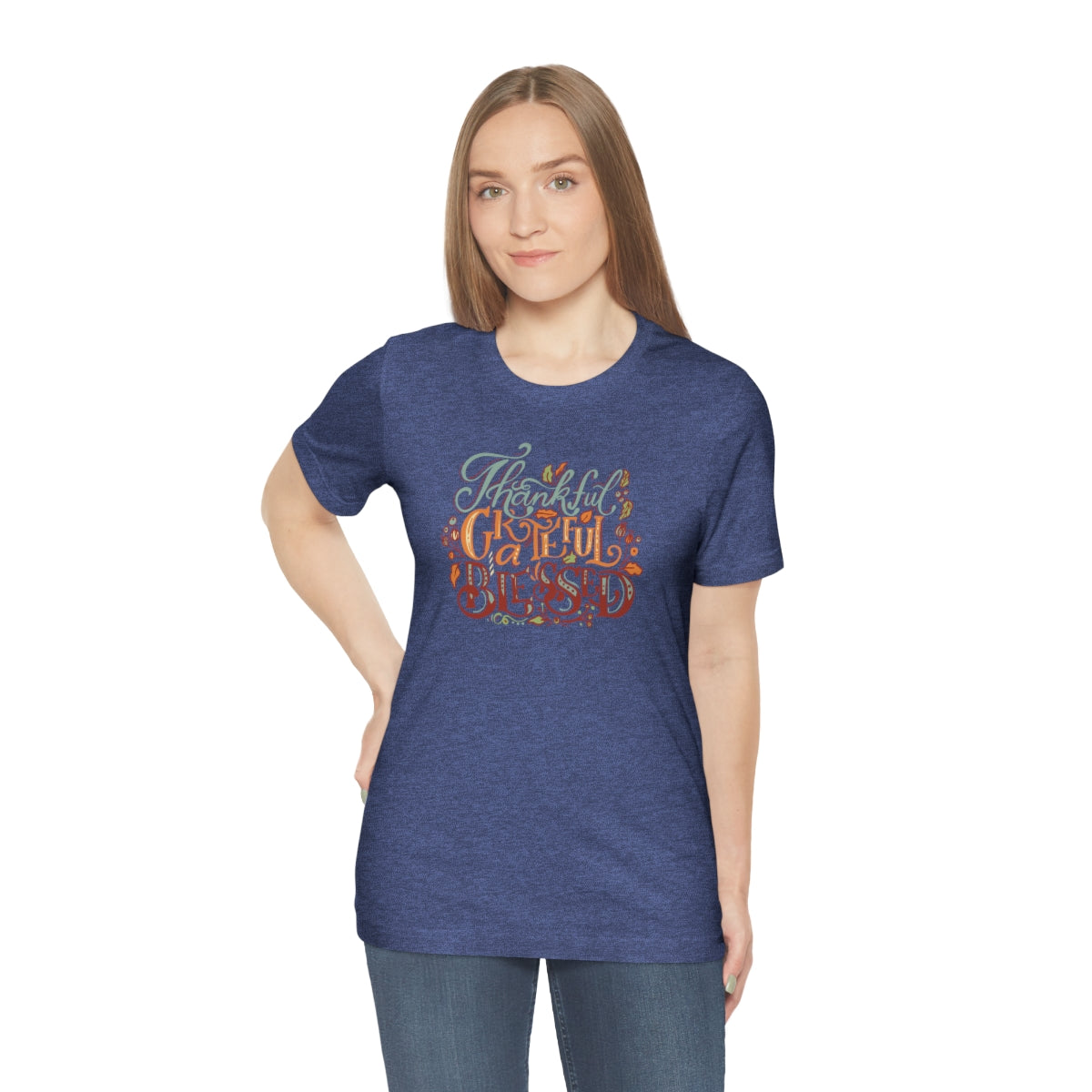 Thankful Grateful Blessed Unisex Jersey Short Sleeve Tee