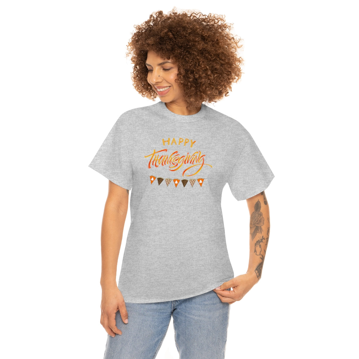 "Happy Thanksgiving" Unisex Heavy Cotton Tee