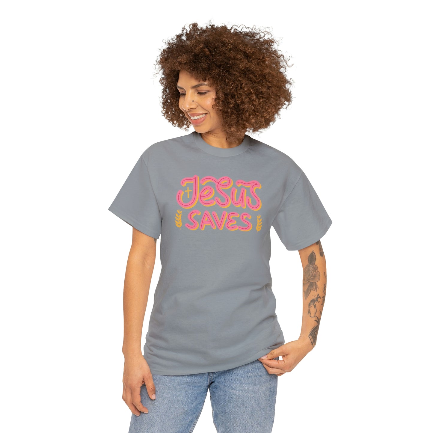 "Jesus Saves" Unisex Heavy Cotton Tee