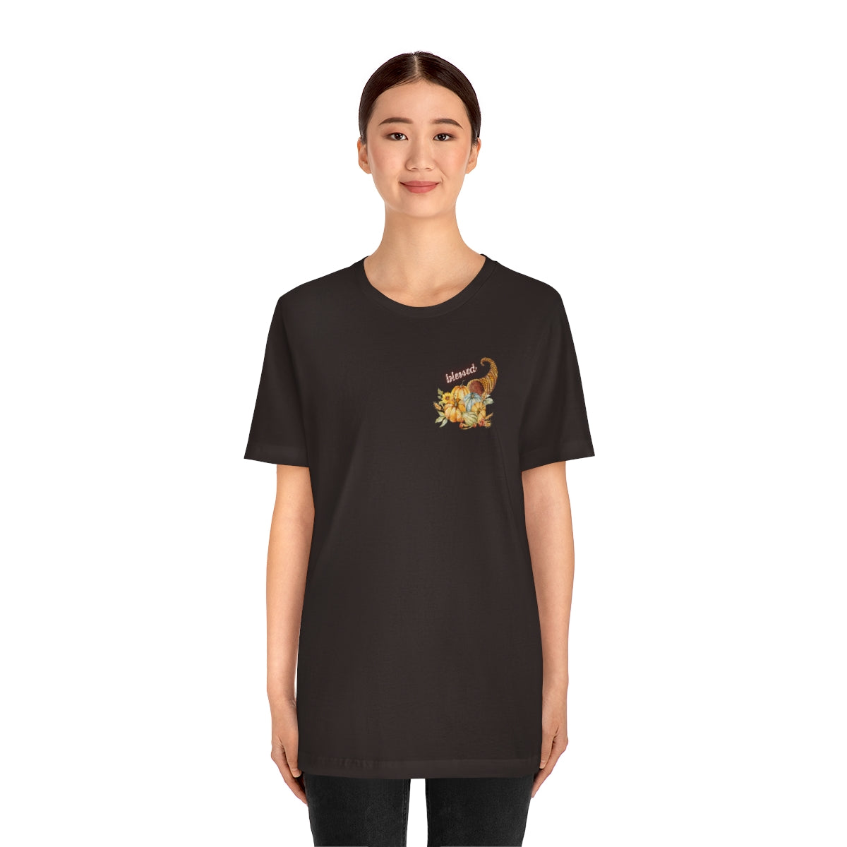 "Thankful And Blessed" Unisex Jersey Short Sleeve Tee